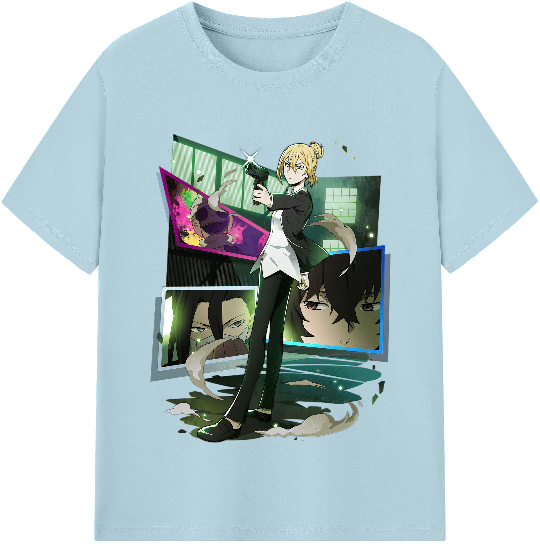 （画像用） 文豪ストレイドッグス Bungo Stray Dogs 綿100％半袖Tシャツ（フロントプリント）